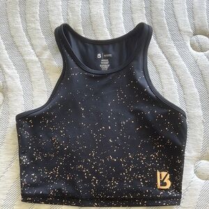 OG BuffBunny Black and gold Aurora crop top